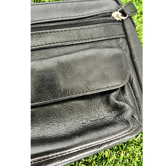 Vintage Fossil Black Genuine Leather Small Shoulder Purse - Picture 12 of 12